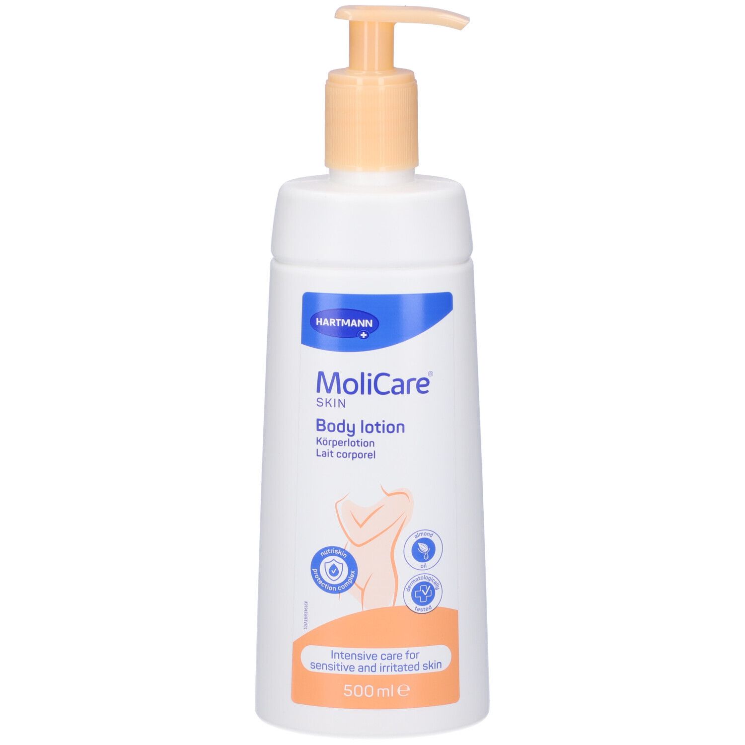 Hartmann MoliCare Skin fluido idratante - Emulsione idratante per la pelle irritata, 500 ml