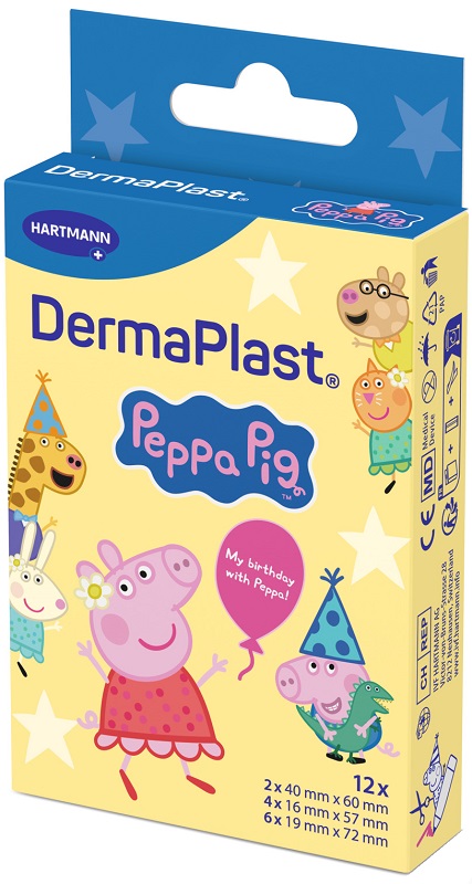 Cerotto piccole ferite dermaplast peppa pig 2 pezzi da 40x60 mm + 4 pezzi da 16x57 mm + 6 pezzi da 19x72 mm — confronto prezzi