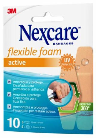 Cerotto preparato 3m nexcare active 360 gradi n1010asdx02 assortiti 2 misure 6 cerotti 22x57mm + 4 cerotti 28x76mm