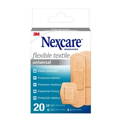 3M Nexcare Flexible Textile - Cerotto Elastico, 20 cerotti assortiti