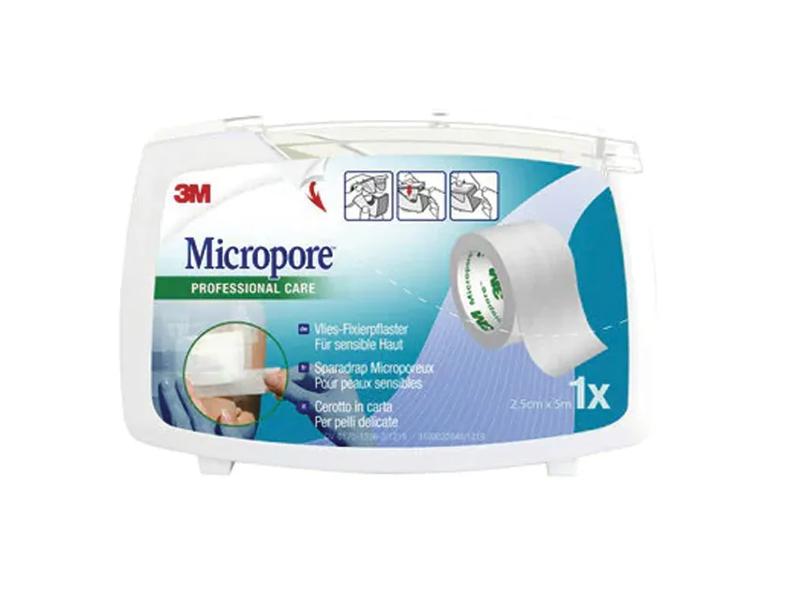 3M Micropore Cerotto Chirurgico in Carta per Pelli Delicate 2,5 Cm X 5 M