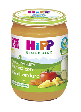 HiPP Pappa completa pastina con tris di verdure dal 6° mese, 190 g