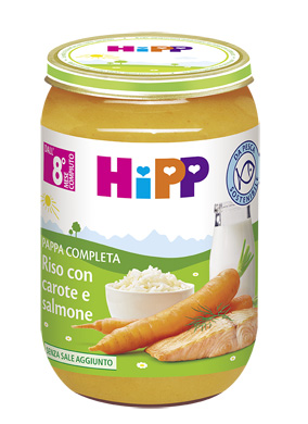 HiPP Pappa Completa Riso Con Carote e Salmone, 220g — confronto prezzi