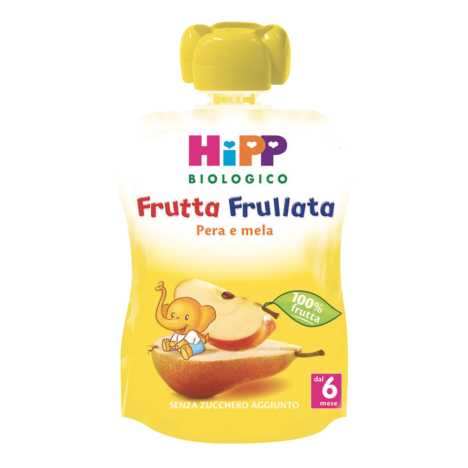 HiPP BIO Frutta Frullata - Mela/Pera 90 g Sciroppo