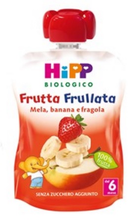 HiPP Biologico Mela, Banana e Fragola 90 g Sciroppo