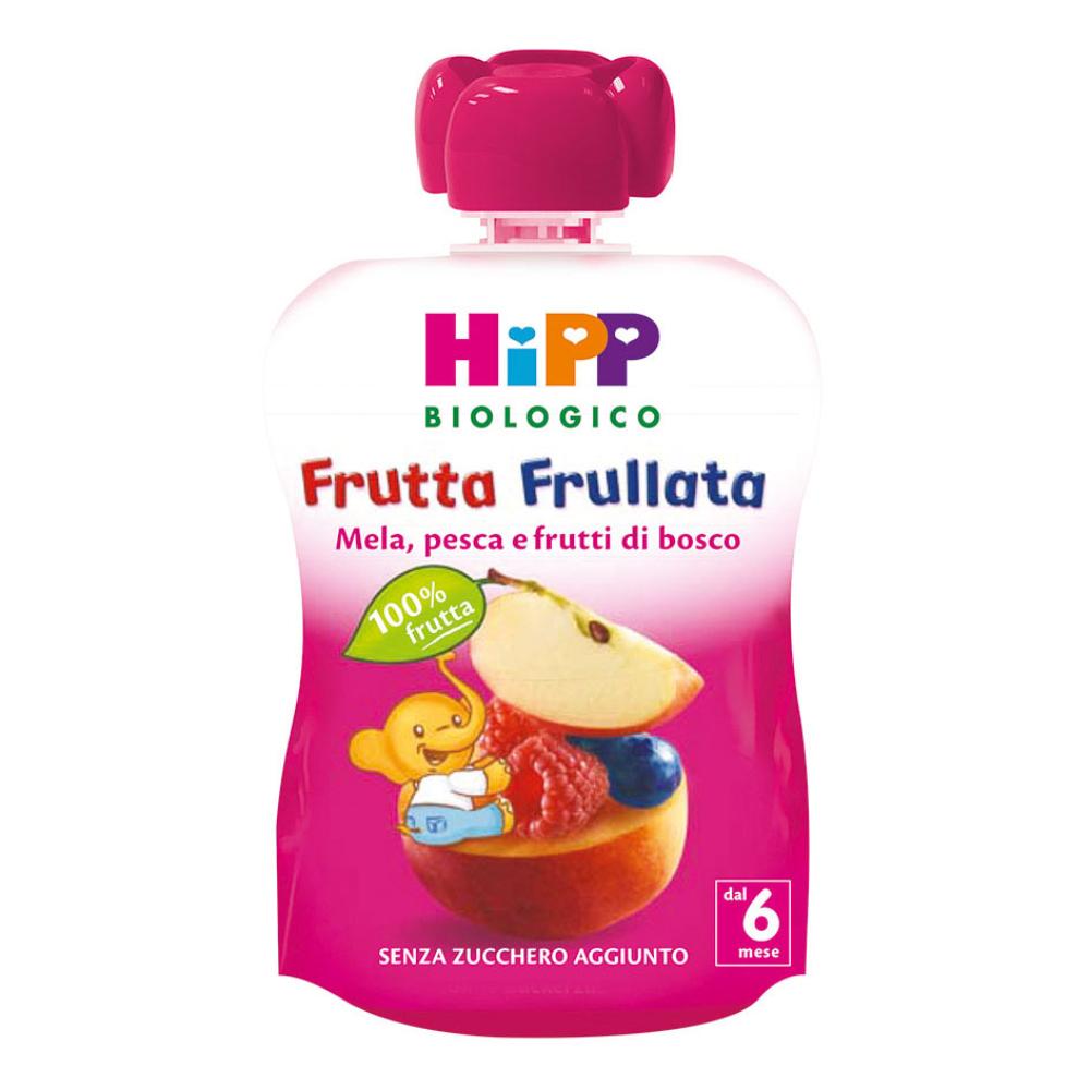HiPP Frutta frullata mela pesca e frutti di bosco dal 6° mese, 90 g — confronto prezzi