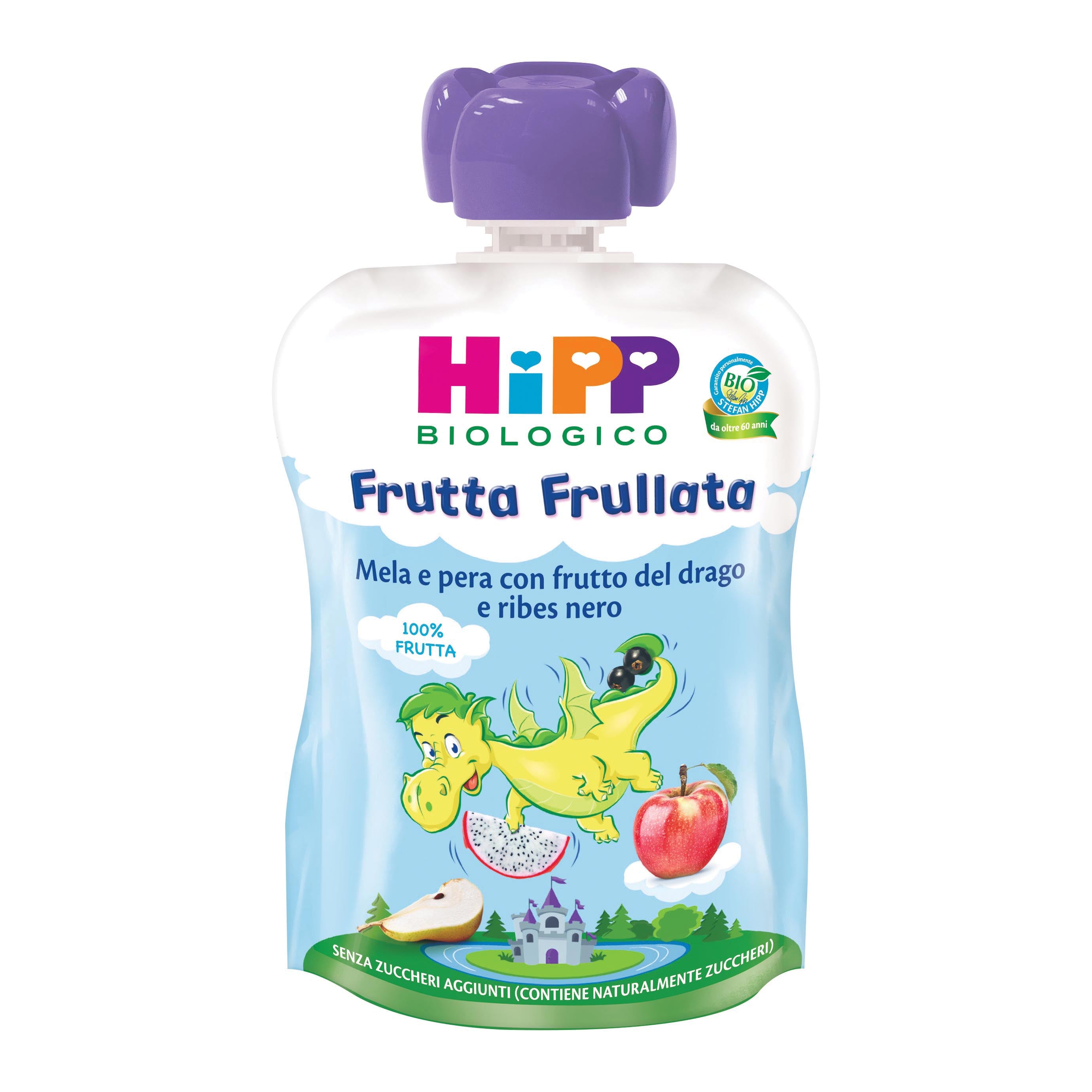 Hipp Bio Frutta Dragone Mela E Pera Con Frutto Del Drago E Ribes Nero 90 G