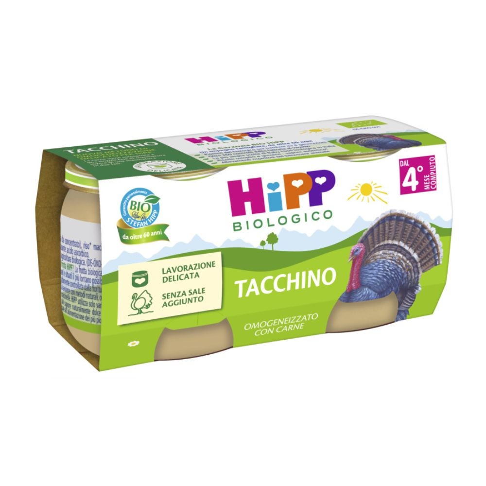 Hipp bio omogeneizzato tacchino 2 pezzi da 80 g — confronto prezzi