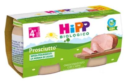 HiPP Biologico Omogeneizzato Prosciutto dai 4+ Mesi, 2 x 80g