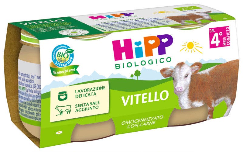 HIPP Omogenizzato di Vitello Biologico 160 g Pappa
