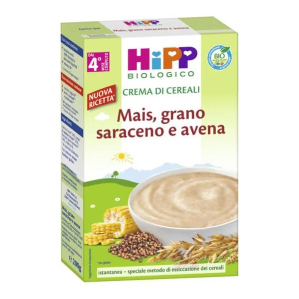 Hipp Crema Cereali Mais Grano Saraceno Svezzamento 200 g