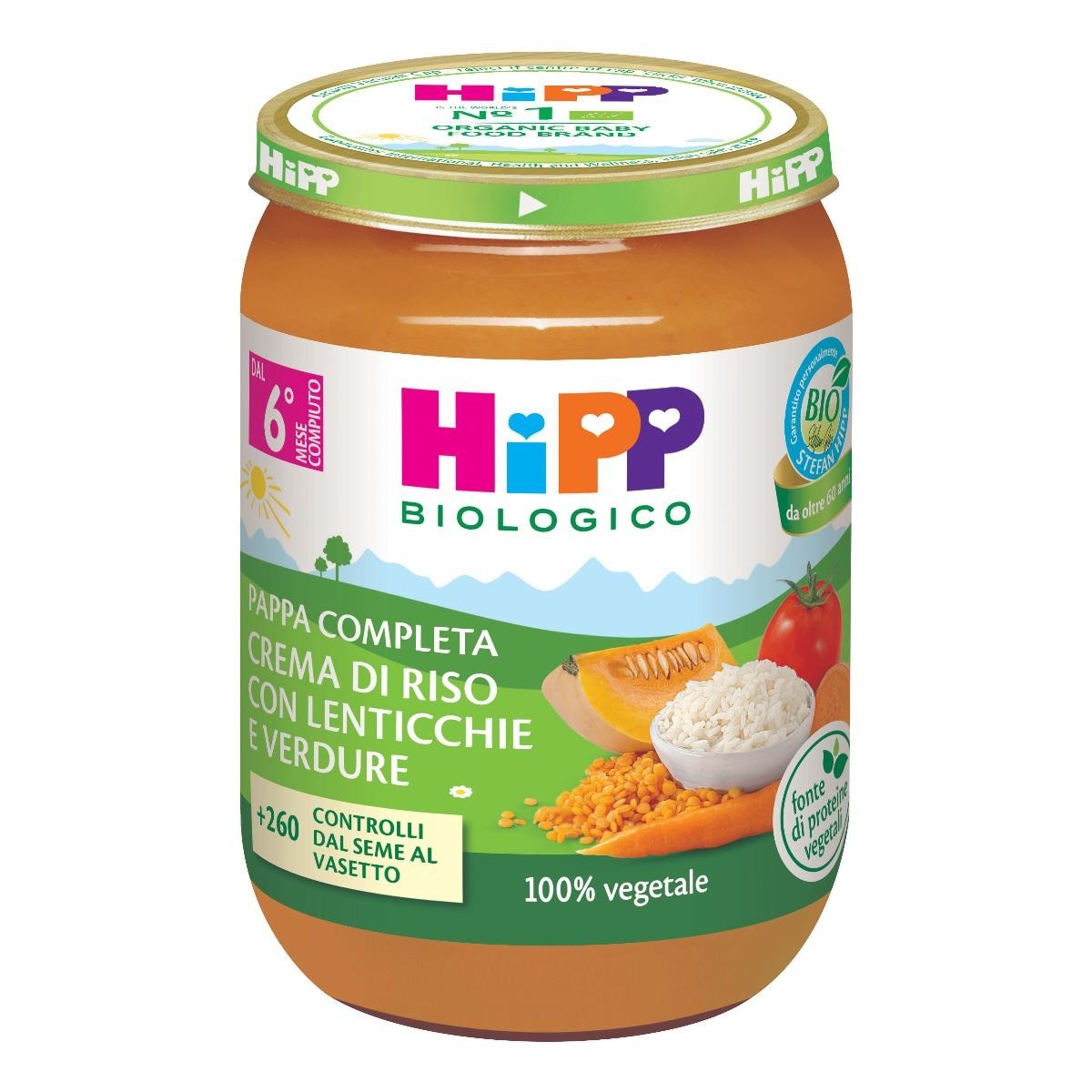 HiPP Crema di riso con lenticchie e verdure dai 6 mesi, 190 g