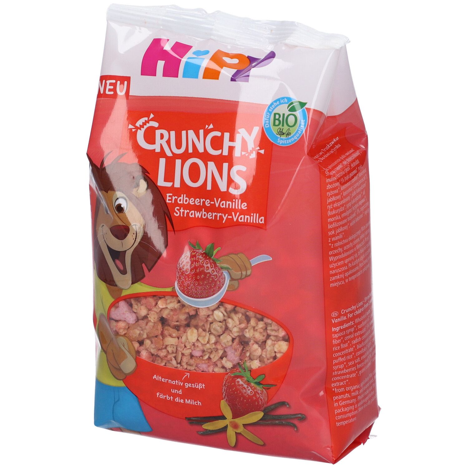 HIPP CRUNCHY MUESLI LIONS FRAGOLA E VANIIGLIA 300GR