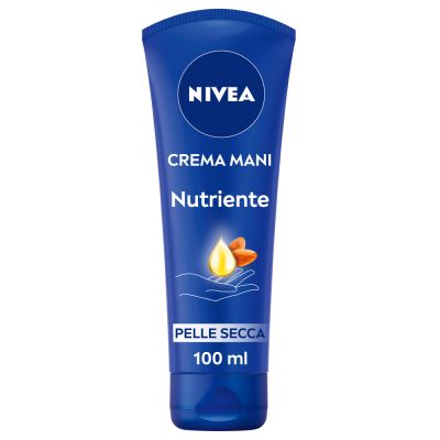 Nivea Crema Mani Nutriente 100 ml, Crema mani idratante e profumata arricchita con Olio di Mandorla