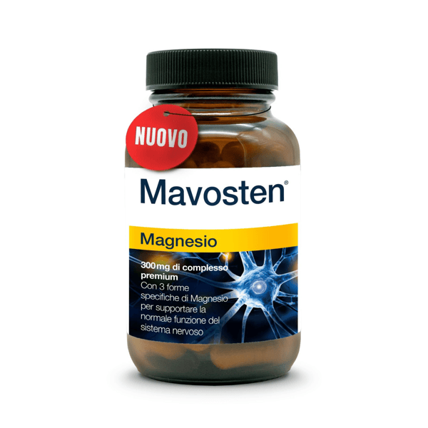 Mavosten Magnesio Alto Dosaggio Integratore con Magnesio Bisglicinato 120 Capsule