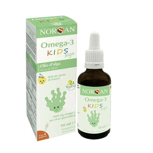 Norsan Omega 3 Kids Alga Integratore Per Sviluppo Mentale 50 ml