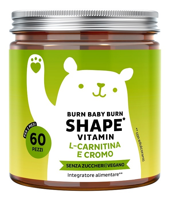 Burn Baby Burn Shape Vitamin L-carnitina E Cromo Integratore Per Il Metabolismo Dei Grassi E Il Controllo Del Glucosio 60 Caramelle Gommose — confronto prezzi