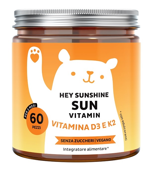Hey Sunshine Sun Vitamin Integratore Per Il Benessere Di Ossa E Sistema Immunitario 60 Caramelle Gommose