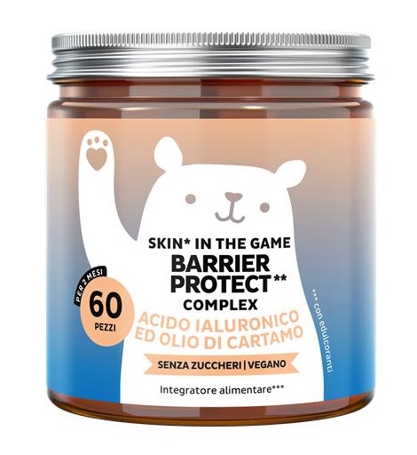 Bears with benefits skin in the game barrier protect complex 60 caramelle gommose gusto mango-arancia con edulcoranti senza zuccheri