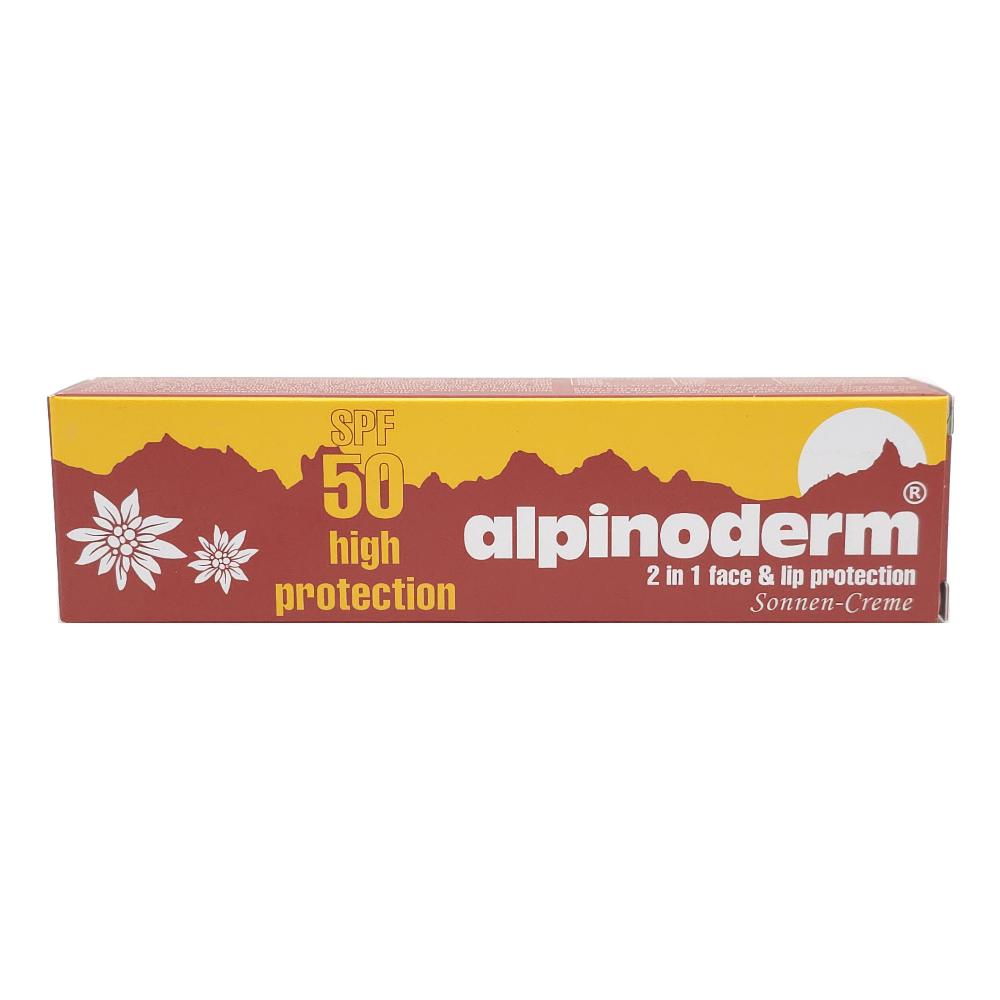 Alpinoderm 2 in 1 face &amp; lip protection spf50 high protection 30 ml + 3,2 ml