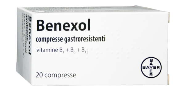 Benexol Trattamento Per Carenza di Vitamine Gruppo B Con Vitamina B1, B6, B12 20 Compresse Gastroresistenti