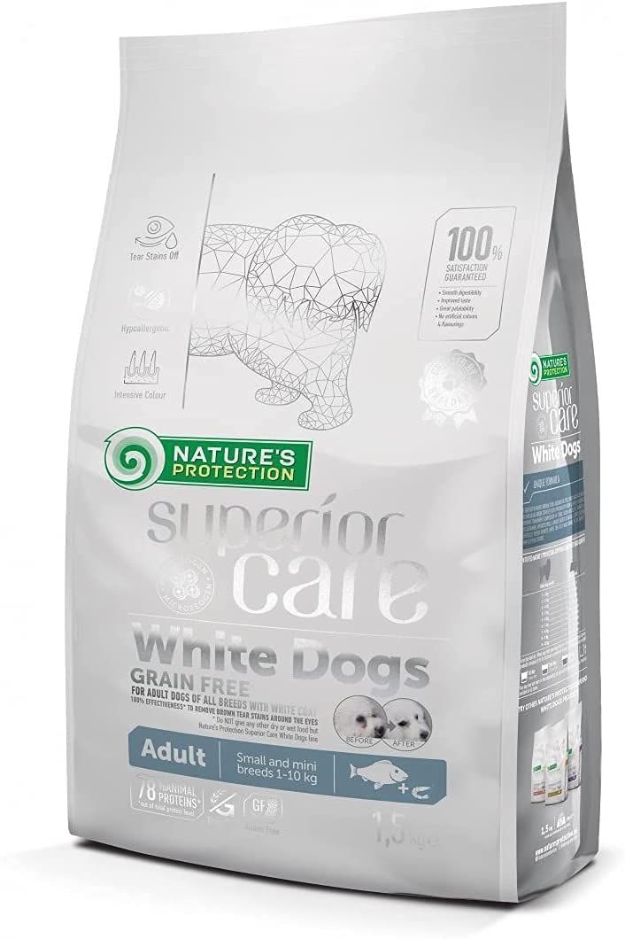 Nature's Protection white dog gf fish adult small breed 1,5 kg