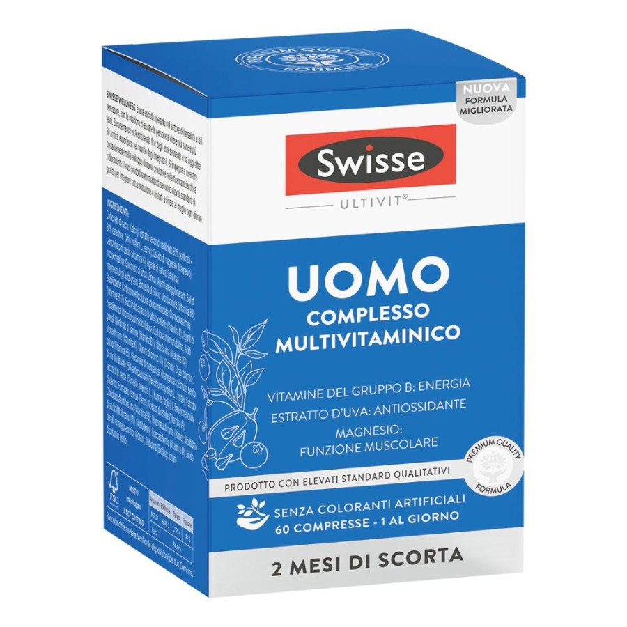 Swisse Uomo Multivitaminico 60 Compresse - Per Energia e Benessere — confronto prezzi