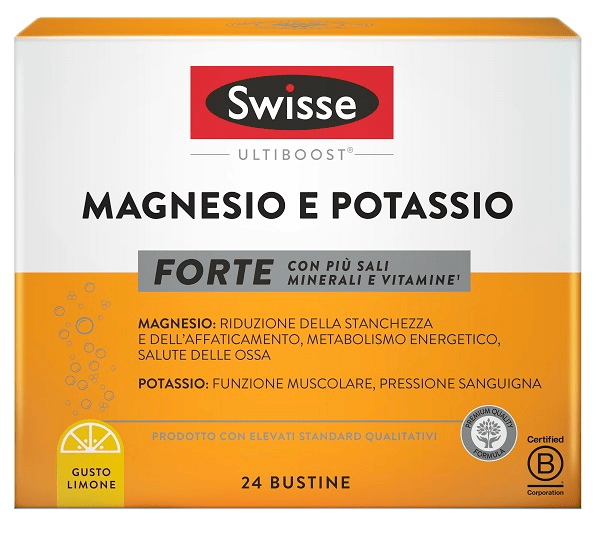 Swisse Magnesio e Potassio Forte Integratore di Sali Minerali 24 Bustine