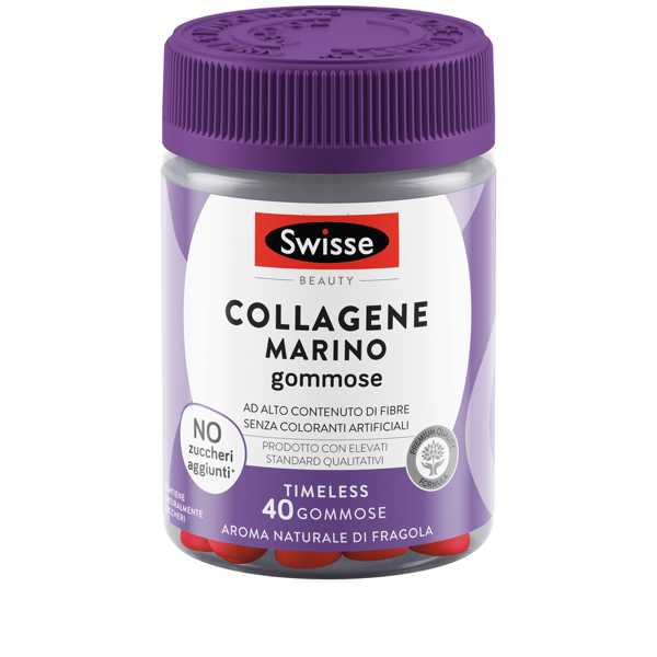 Swisse Collagene Marino Integratore Per la Pelle 40 Gommose Gusto Fragola