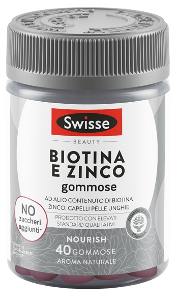 Swisse Biotina + Zinco Per Capelli Pelle e Unghie 40 Gommose