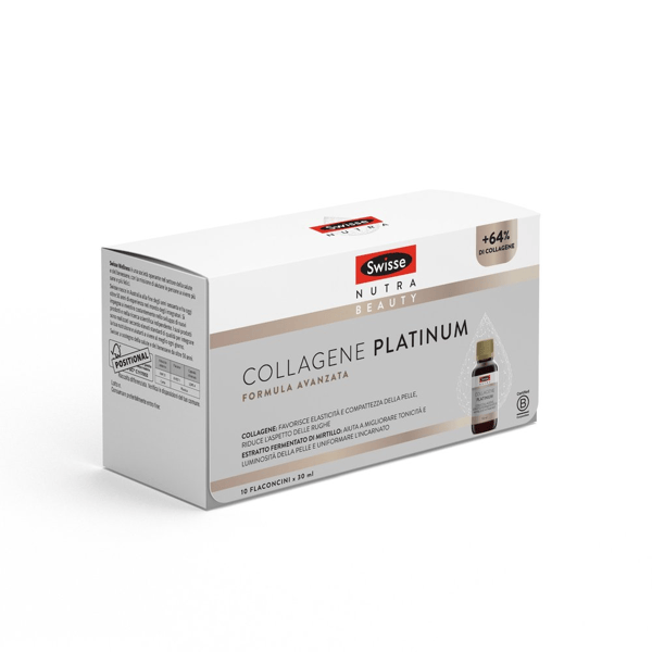 Swisse Collagene Platinum Integratore Antietà Per La Pelle Gusto Vaniglia 10 Flaconcini