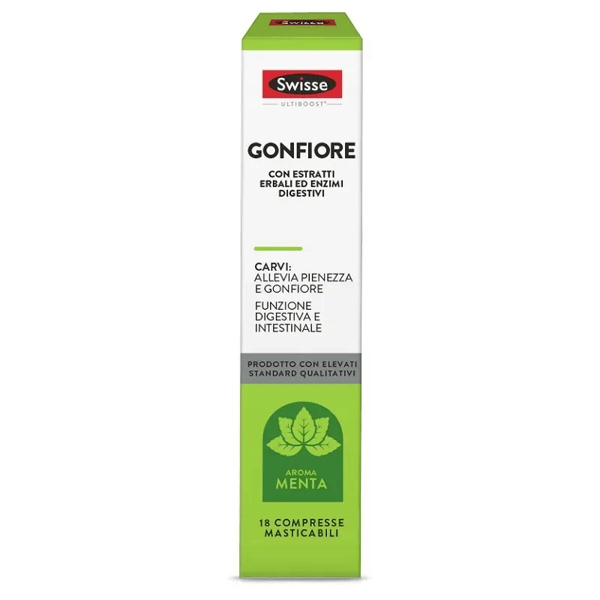 Swisse Gonfiore Integratore per Digestione e Gonfiore Addominale18 Compresse Masticabili