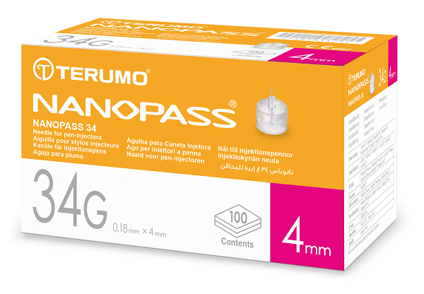 Nanopass Aghi Per Iniettori Di Insulina A Penna 4mm 34g 100 Pezzi