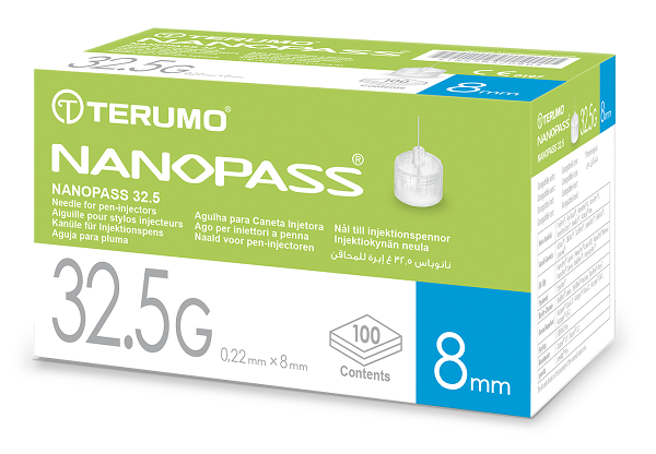Nanopass Ago Per Penna Da Insulina G32,5 8mm 100 Pezzi