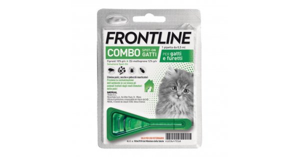 Frontline Combo Gatti x1 Pipetta Antiparassitario Contro Pulci Zecche e Pidocchi