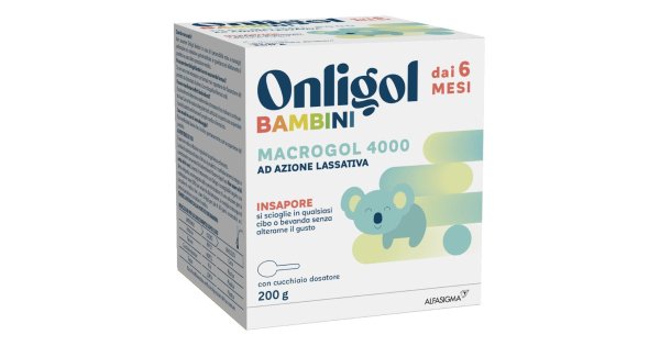 Onligol Lassativo Bambini per Stitichezza Polvere 200g Senza Glutine e Lattosio
