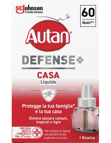 Autan Defense Casa Diffusore Liquido per Ambiente Anti-Zanzare Ricarica