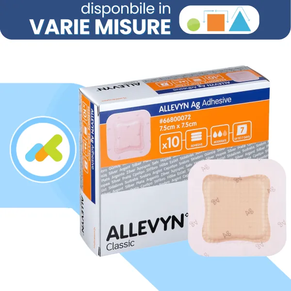 Allevyn Adhesive Ag 7,5x7,5 10