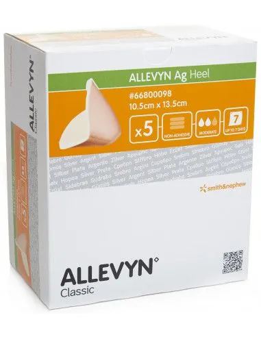 Smith & Nephew - Allevyn Ag Heel Medicazione Non Adesiva Idrocellulare 10,5x13,5 5 Pezzi Cf