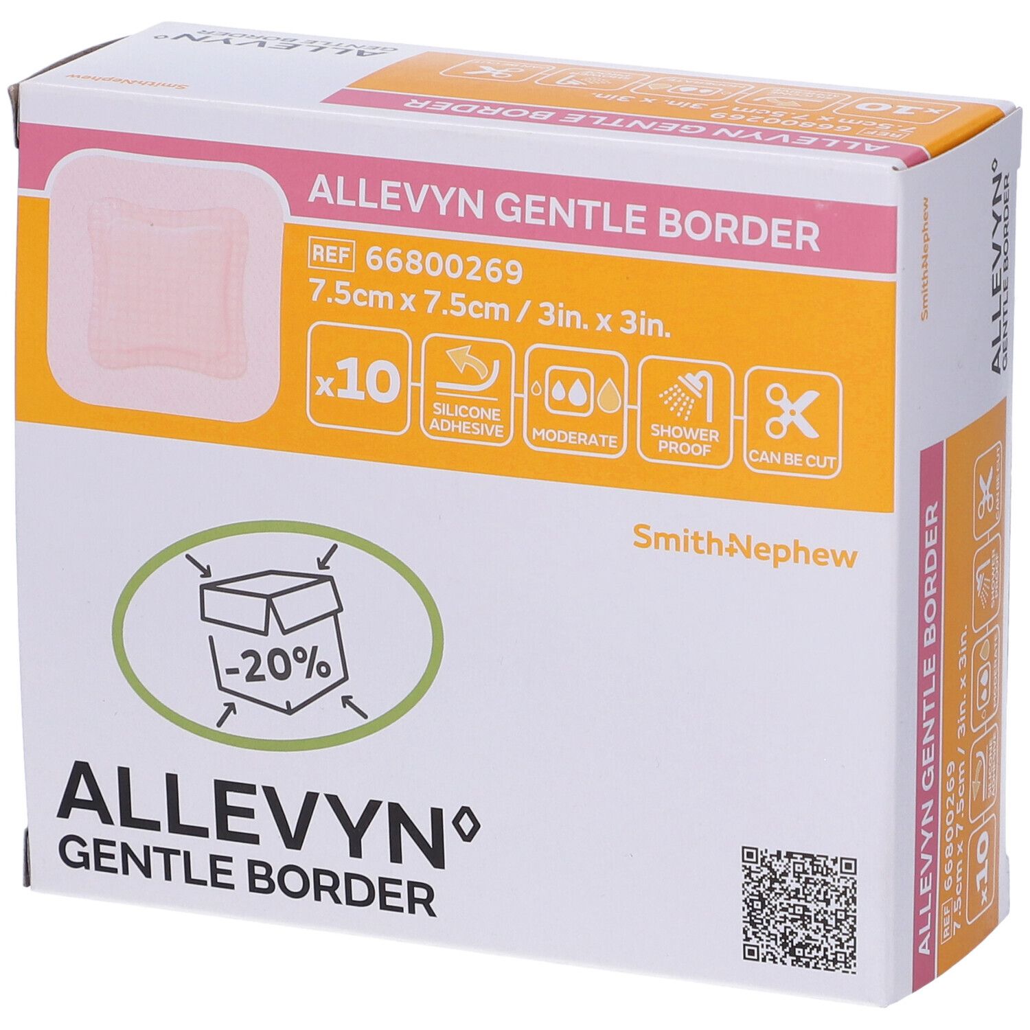 Allevyn Gentle Border Medicazione in Schiuma 7,5cm x 10 pz Cerotto