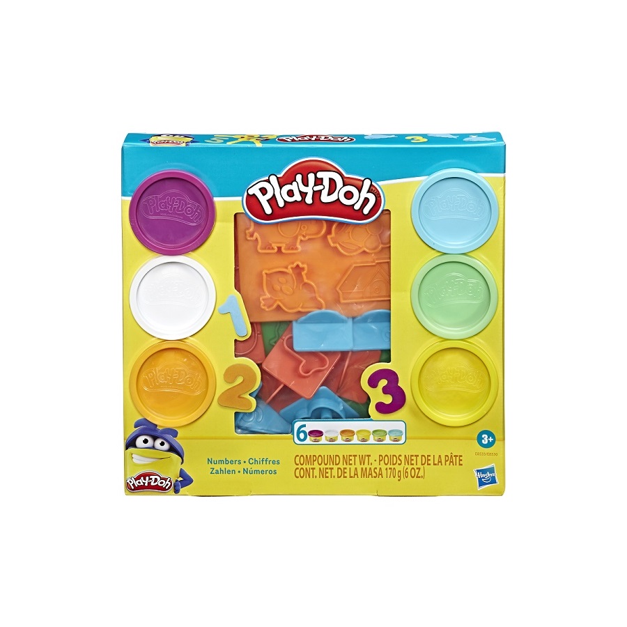 Hasbro Play-doh Forme Divertenti Numeri Plastilina Colori Assortiti 6 Vasetti