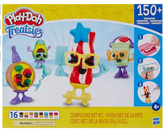 Hasbro Play-doh Kitchen Creations Foodie Favorities Pizza Time Playset Con Plastilina Colori Assortiti 4 Vasetti