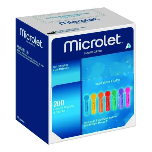 Bayer Microlet Lancette Pungidito Colorate 200 Pezzi