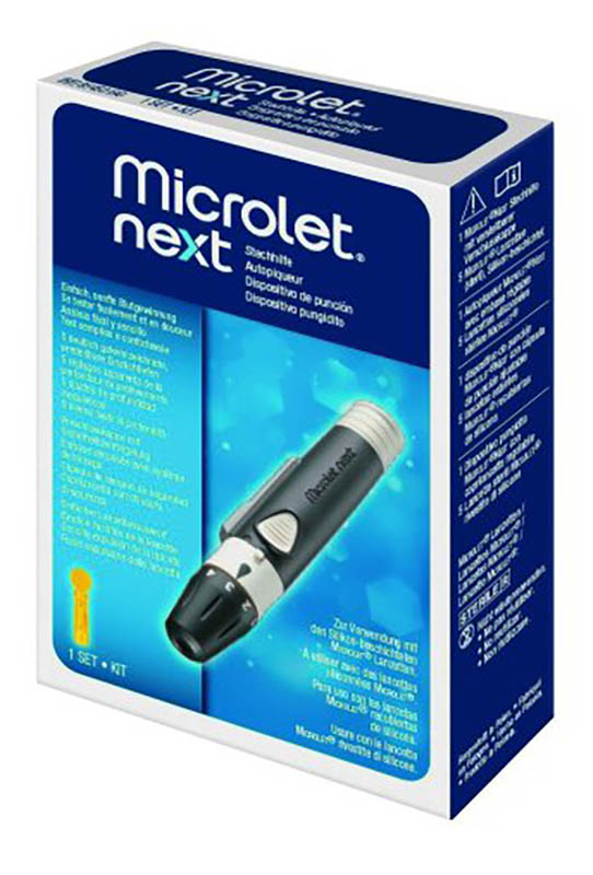 Dispositivo Pungidito Automatico Microlet Next Con 5 Lancette Colorate Rivestimento In Silicone Per Prelievo Sangue Capillare 1 St — confronto prezzi