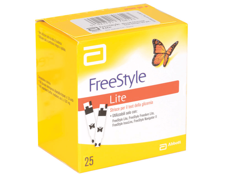 Freestyle Lite Strisce Reattive Glicemia 25 Pezzi