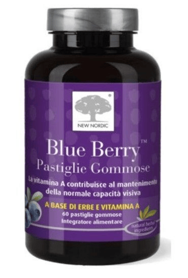 New Nordic Blue Berry Pastiglie Gommose Integratore Benessere Vista 60 Gummies