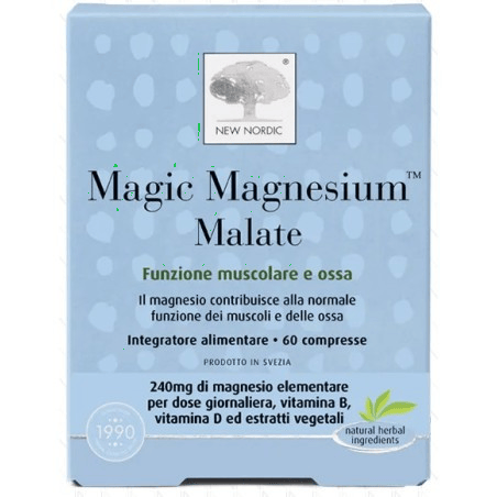 New Nordic Magic Magnesium Malate Integratore Di Magnesio 60 Compresse