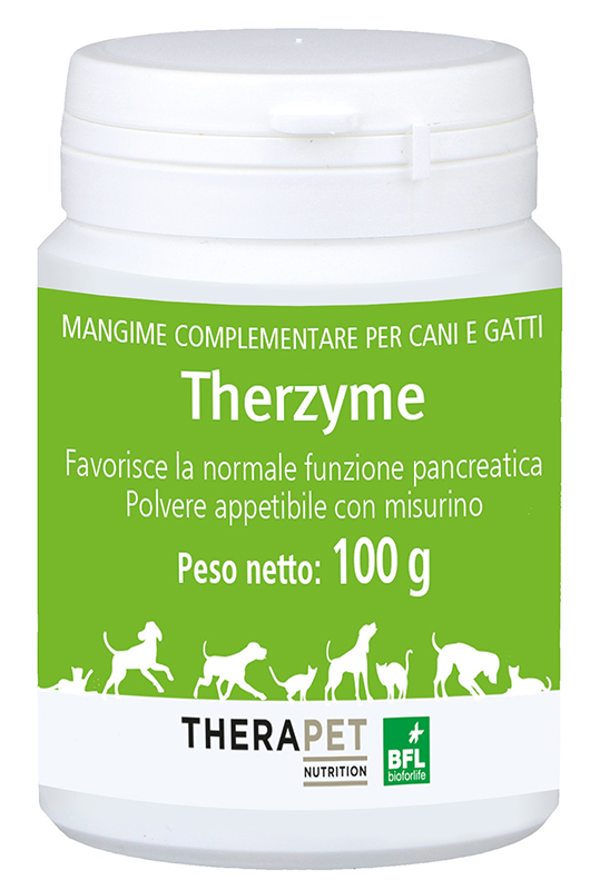 Therzyme Polvere Mangime Complementare Per Pancreas Cani Gatti 100G