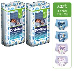 Huggies drynites girl pyjama pants 4/7 anni m 17/30kg pacco singolo 10 pezzi