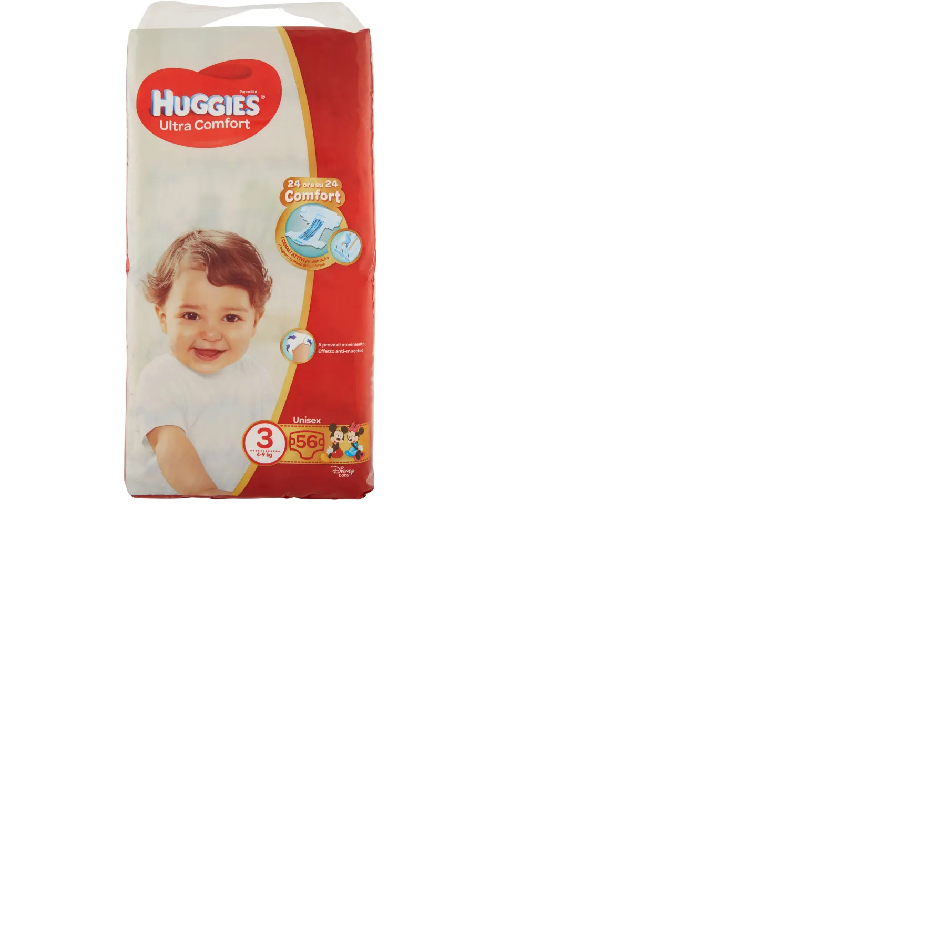 Huggies Ultra Comfort Pannolini Unisex 4-9kg Taglia 3 56 Pezzi